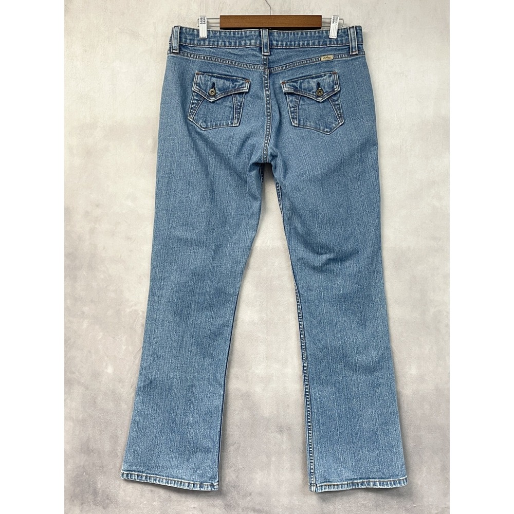Y2K Levi Strauss Signature Womens Jeans 12 Bootcut Flap Pocket Stretch Indie
